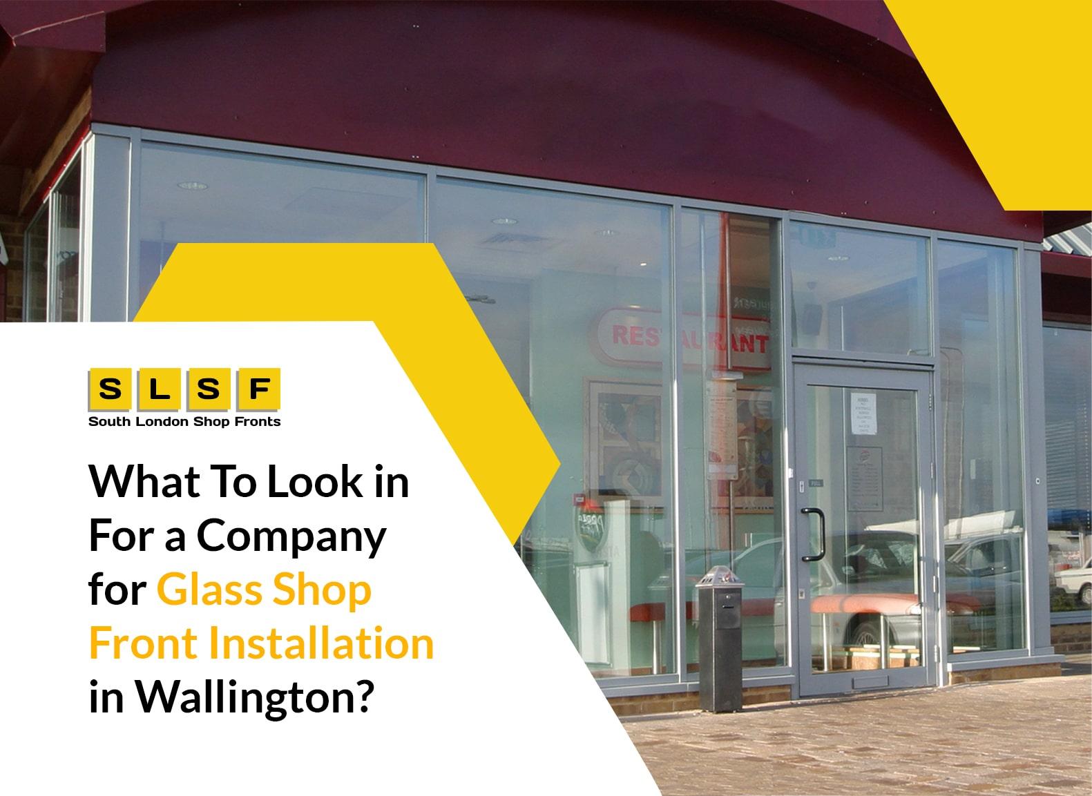 Glass shop front installation in Wallington